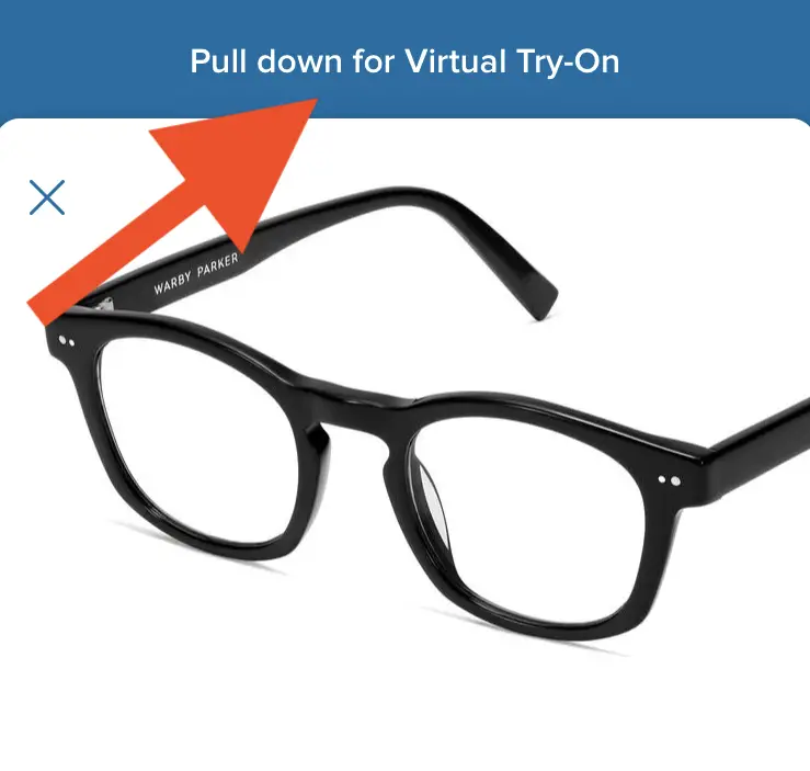 Warby Parker virtual try on